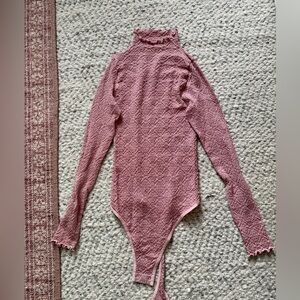 Free People Textured Bodysuits - Light pink & Espresso
